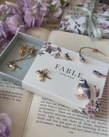 Enamel Blue Tit Short Necklace by Fable England