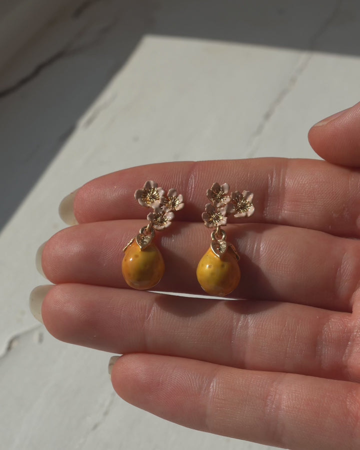 Golden Pear Drop Gold Earrings