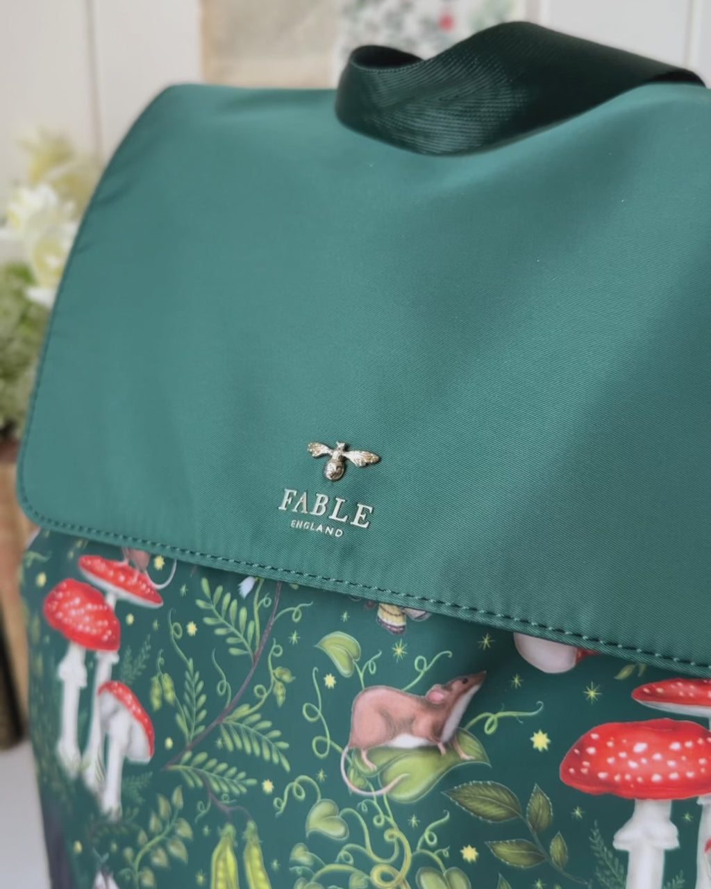 Catherine Rowe x Fable Into the Woods Green Backpack by Fable England