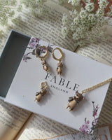 Enamel Ralph Mouse Earrings by Fable England