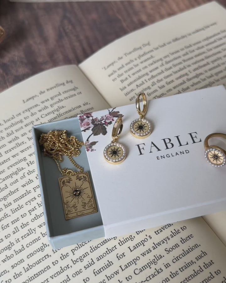Celestial Huggie Earrings by Fable England