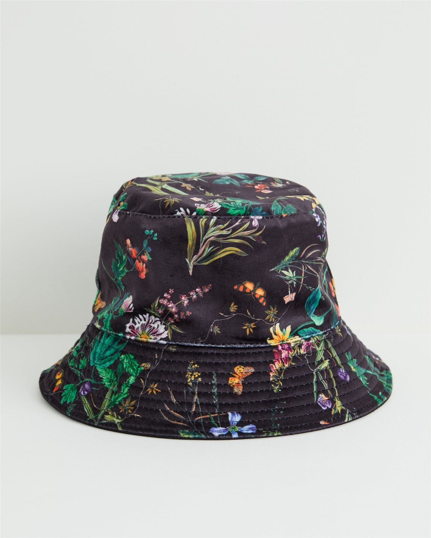 Pumpkin Black Bucket Hat by Fable England
