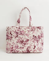 Rambling Rose Quilted Tote - Burgundy by Fable England