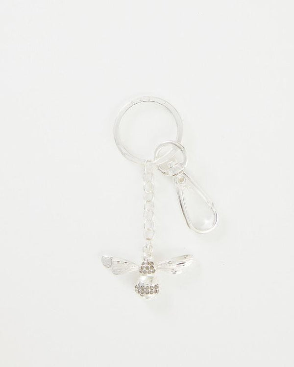 Silver Pave Bee Key Ring by Fable England