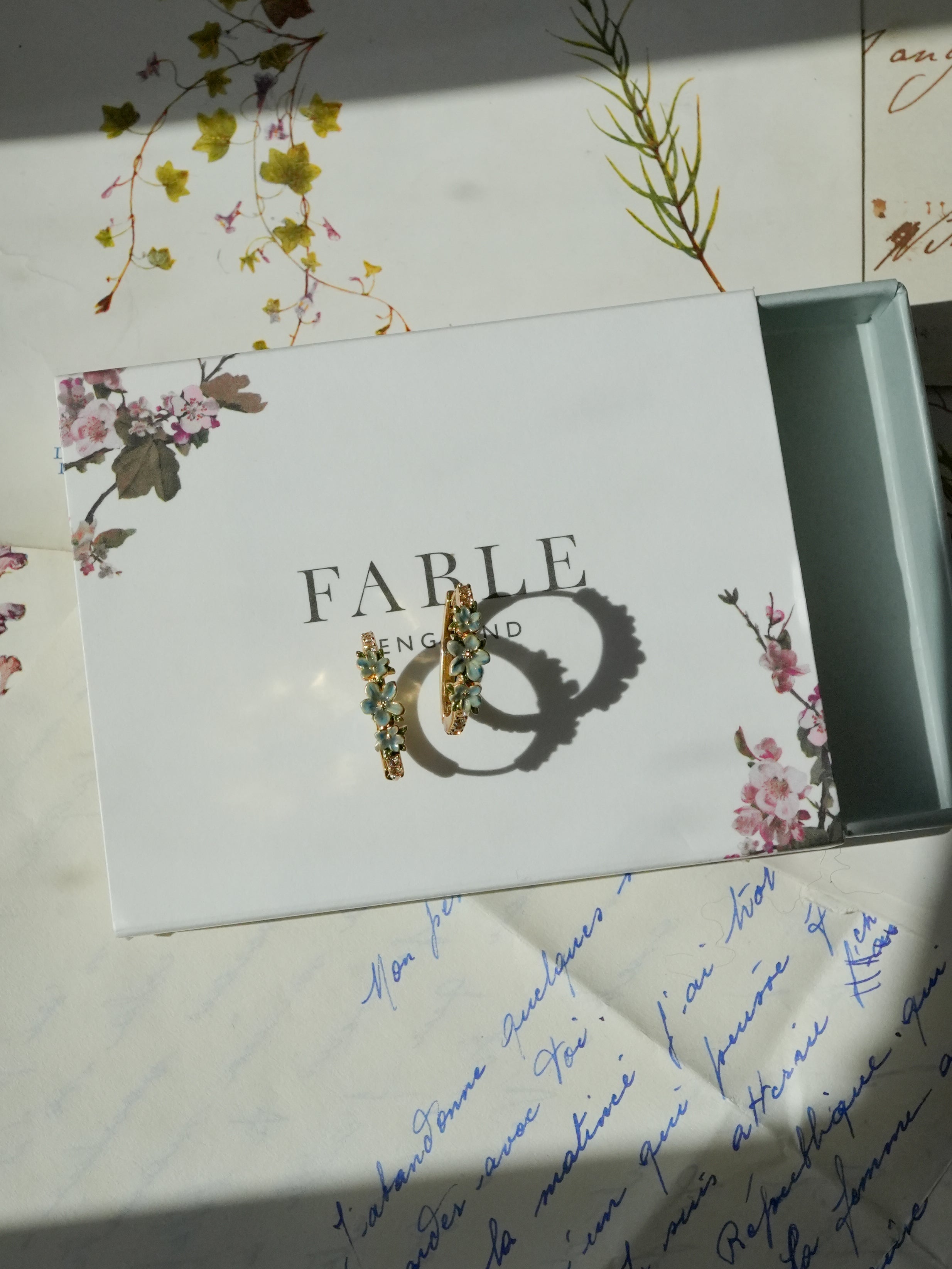 Gold Floral Wreath Hoop Earrings