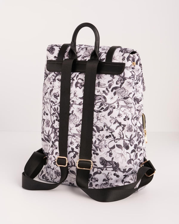 Tree Of Life Backpack - Black/White by Fable England