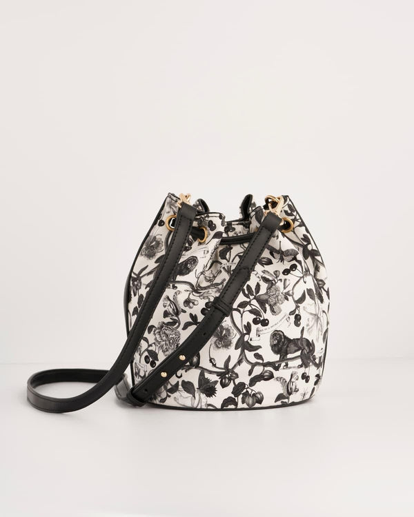 Tree Of Life Bucket Bag - Black by Fable England