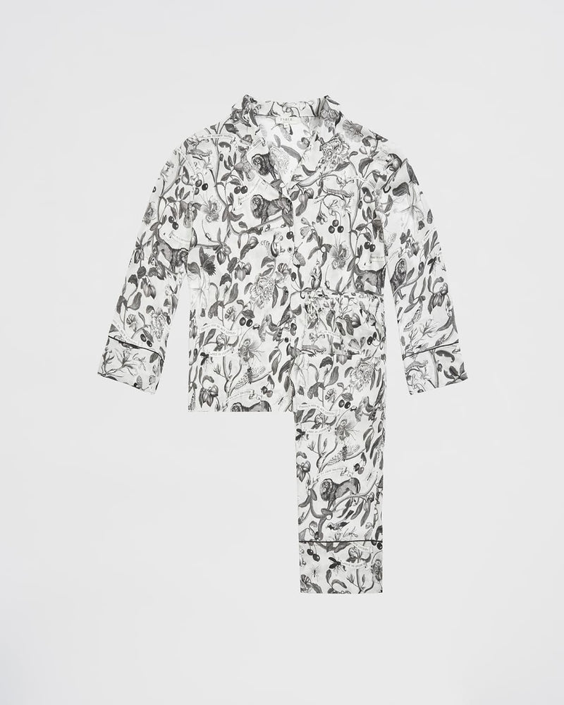 Tree of Life Monochrome Long Pyjamas by Fable England