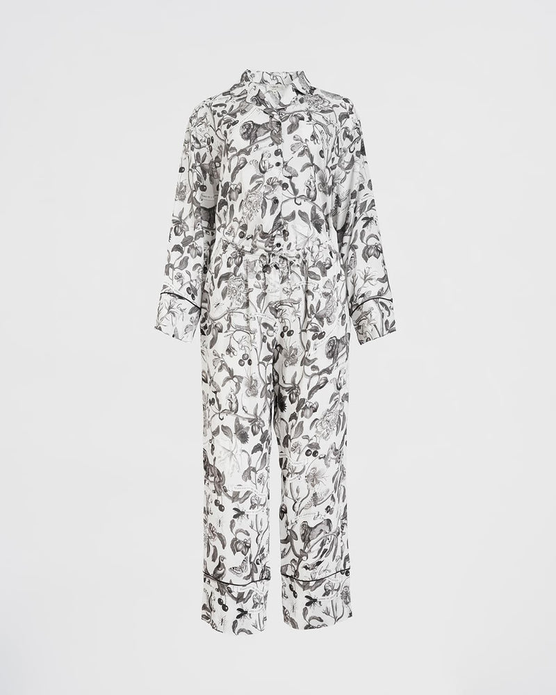 Tree of Life Monochrome Long Pyjamas by Fable England
