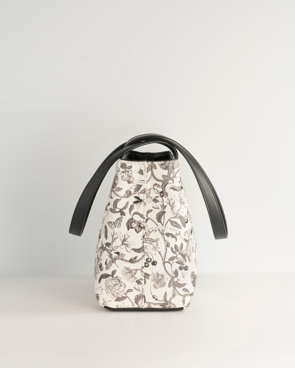 Tree Of Life Monochrome Small Tote - Black/White by Fable England