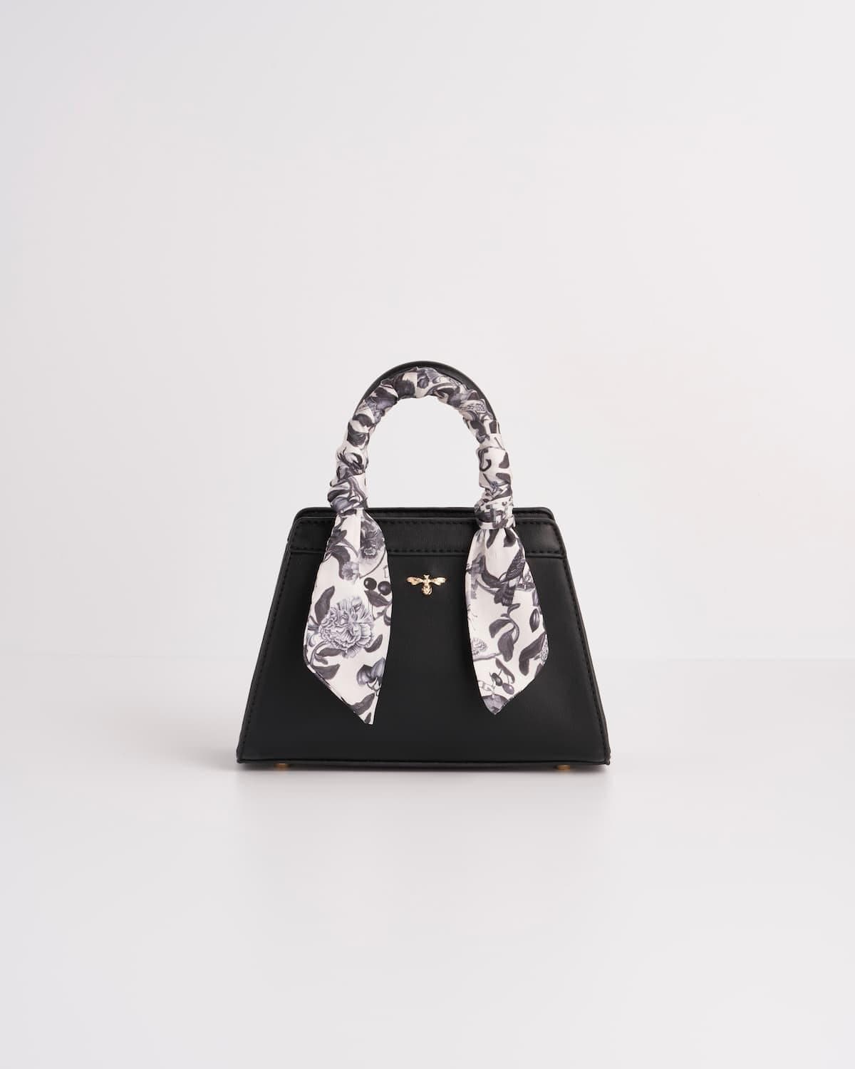 Tree Of Life Small Tote Bag - Black by Fable England