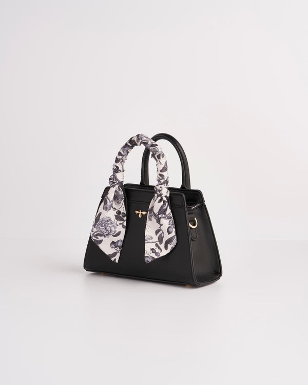 Tree Of Life Small Tote Bag - Black by Fable England