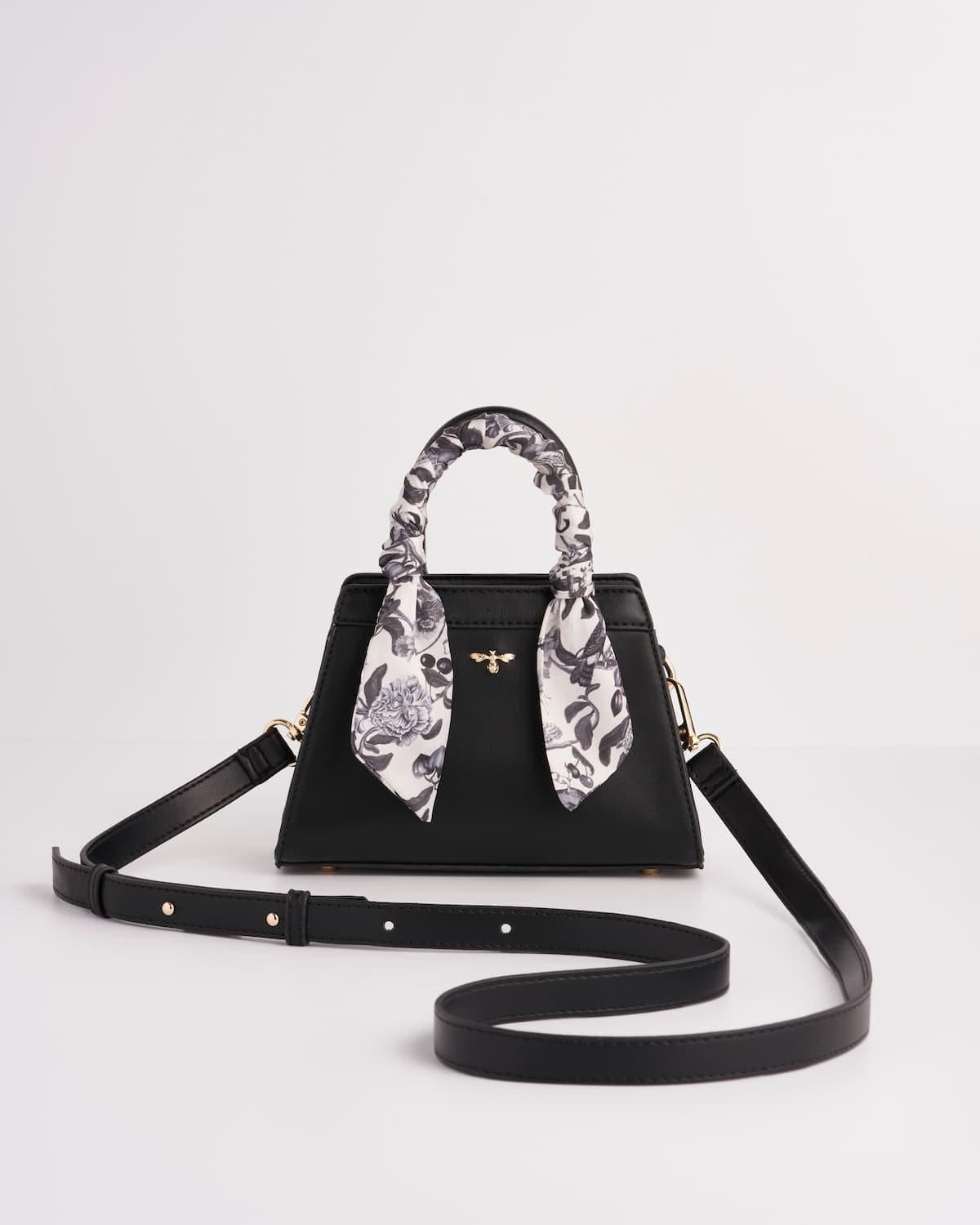 Tree Of Life Small Tote Bag - Black by Fable England