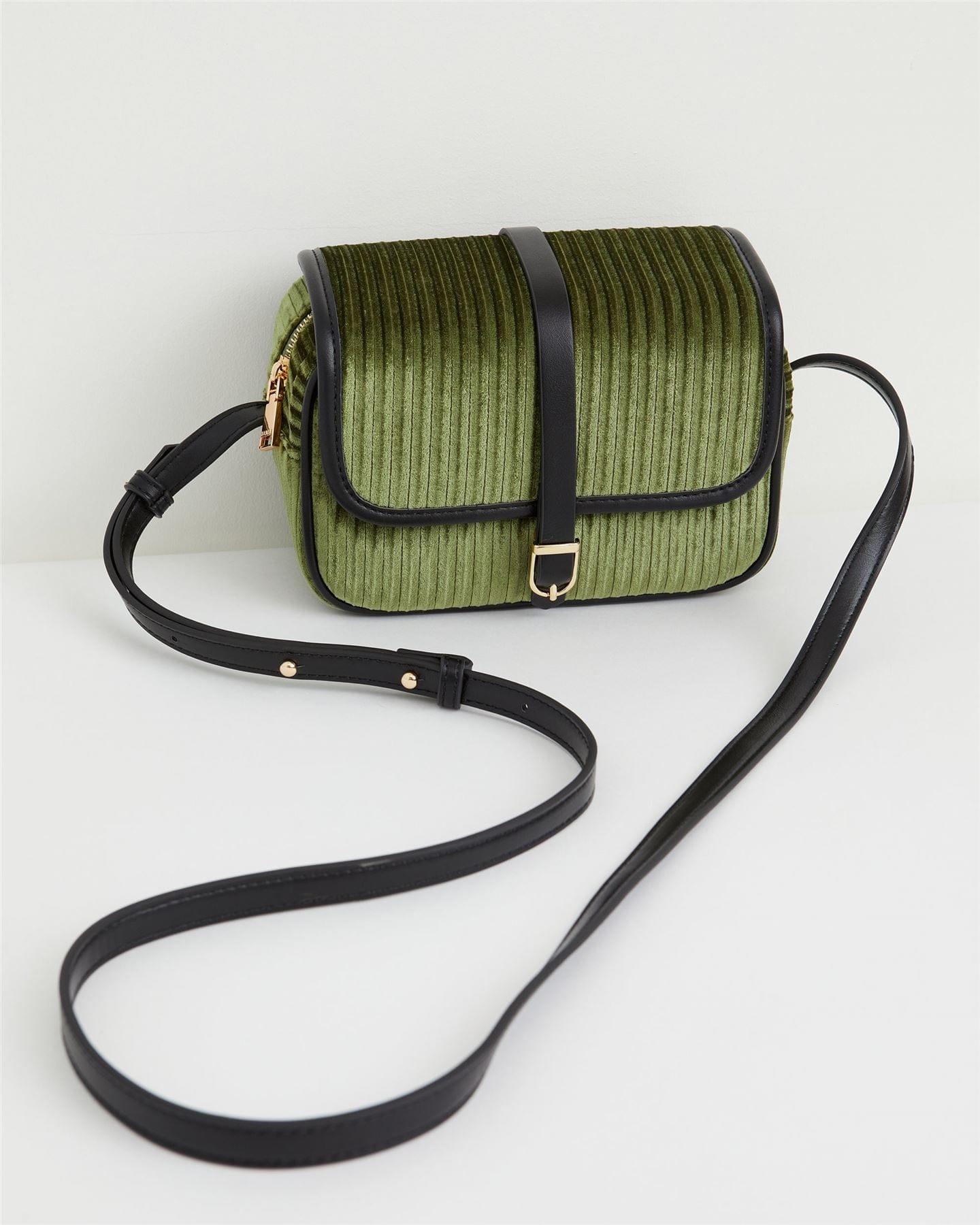 Vivianne Velvet Camera Bag - Jade Green by Fable England