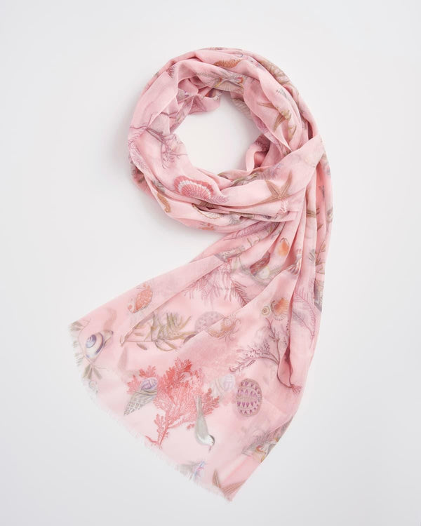 Whispering Sands Lotus Pink Lightweight Scarf by Fable England