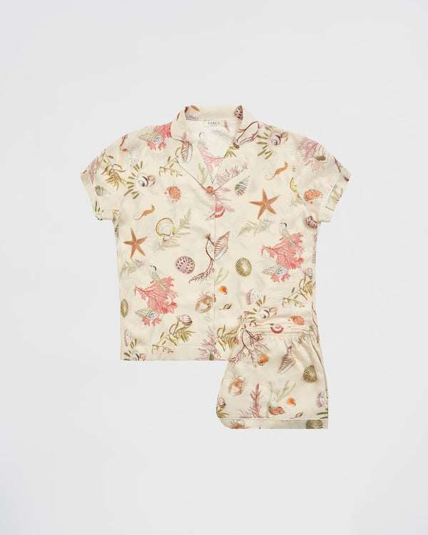 Whispering Sands Lotus Pink Short Pyjamas by Fable England