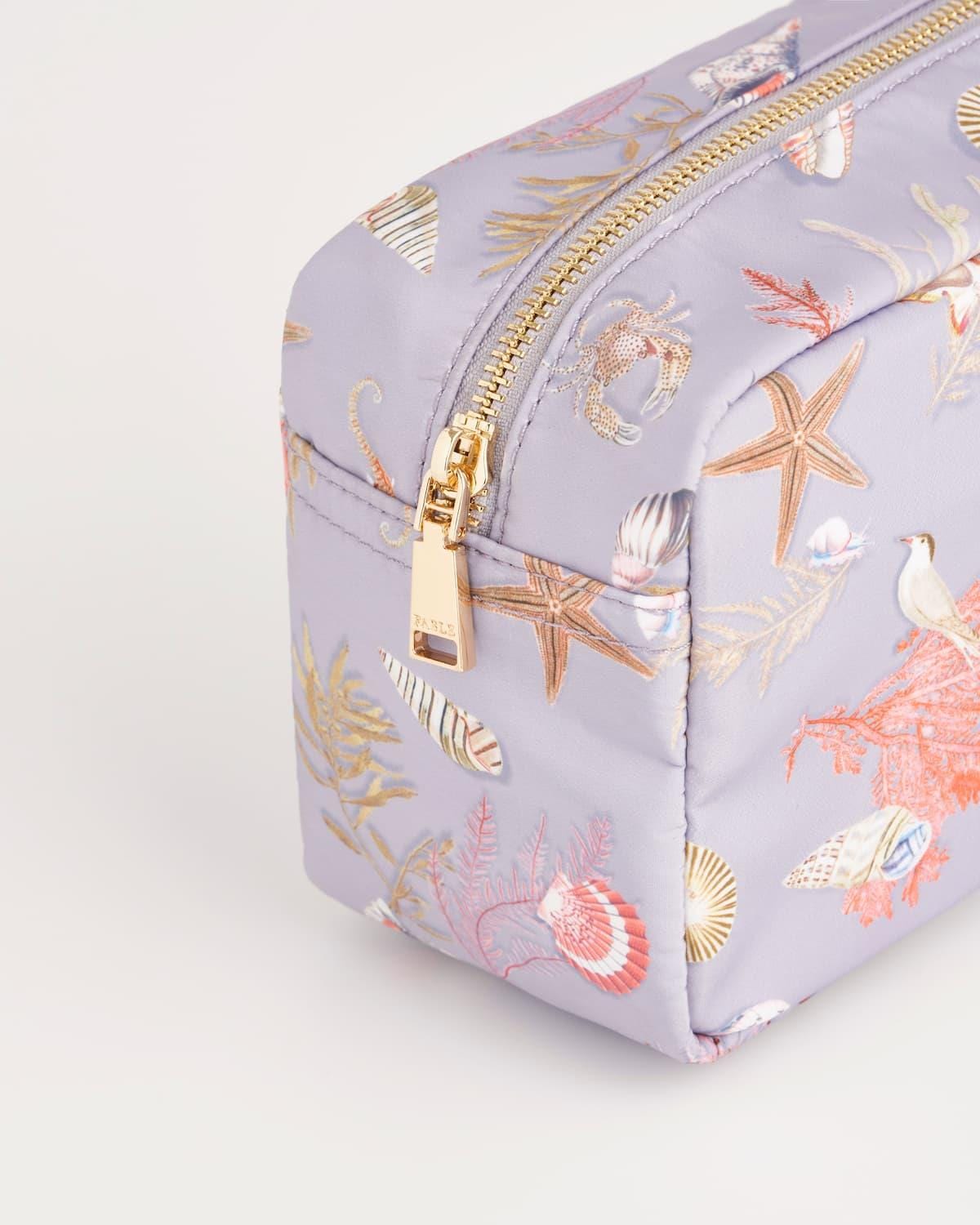 Whispering Sands Powder Blue Cosmetic Pouch by Fable England