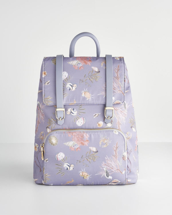 Whispering Sands Powder Blue Small Backpack by Fable England