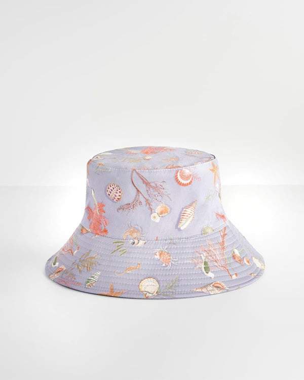 Whispering Sands Vintage Blue Bucket Hat by Fable England