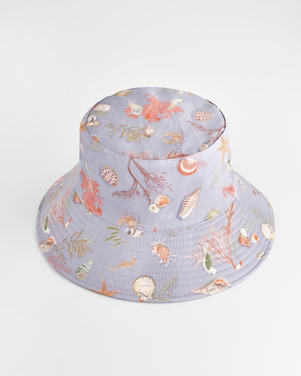 Whispering Sands Vintage Blue Bucket Hat by Fable England
