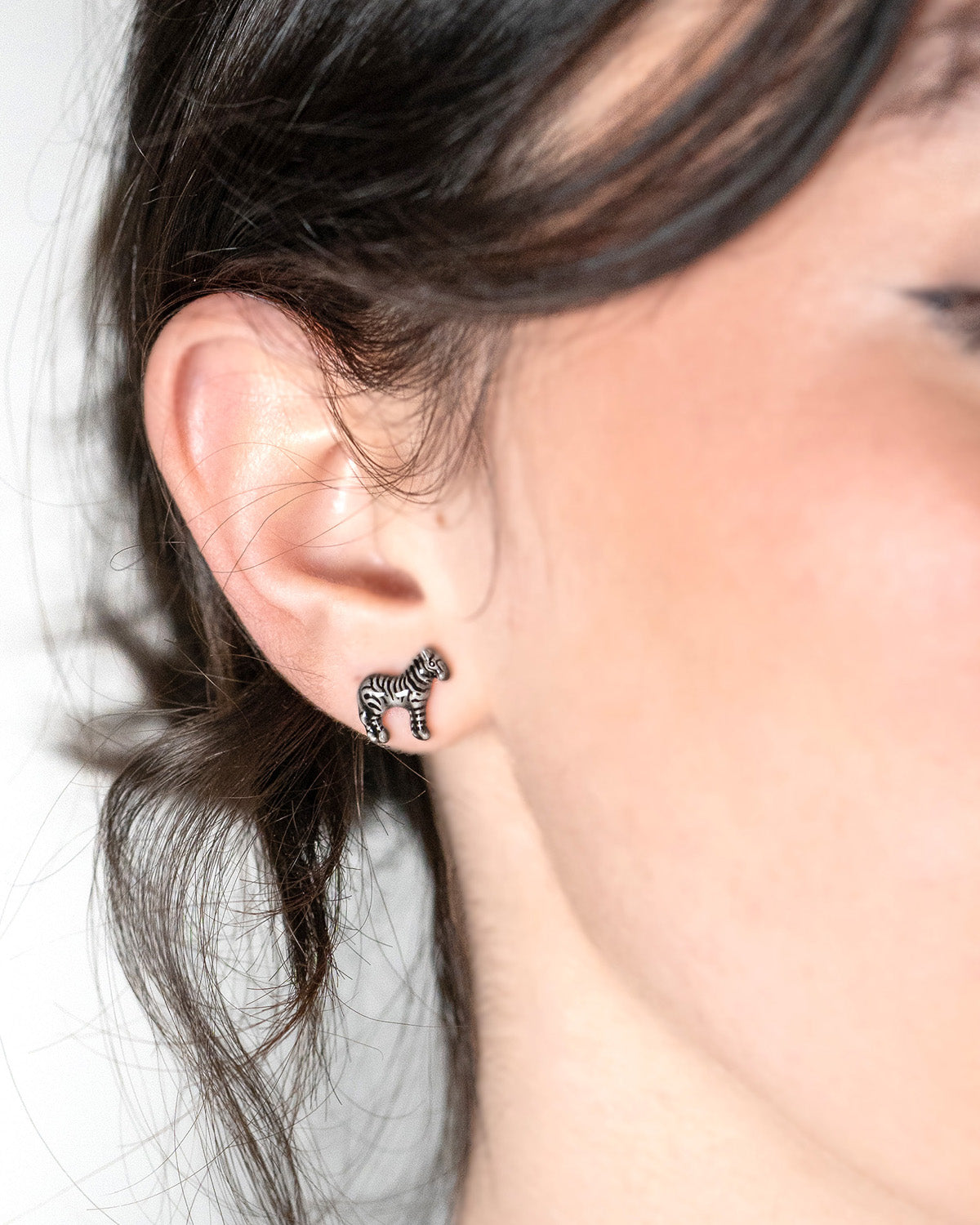 Zebra Stud Earrings