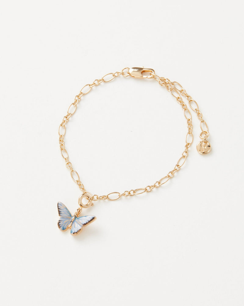 Enamel Blue Butterfly Charm by Fable England
