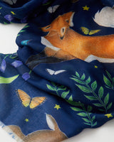 Hare & Fox Lightweight Scarf - Blue by Fable England
