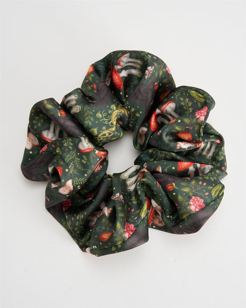 Into The Woods Oversized Scrunchie - Green by Fable England