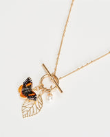 Enamel Red Admiral Charm Necklace by Fable England